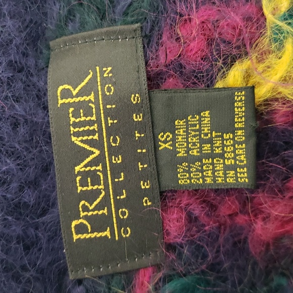 PREMIER COLLECTION PETITES PAISLEY MOHAIR BLEND LONG SLEEVE SWEATER WOMEN'S XS - Picture 10 of 10